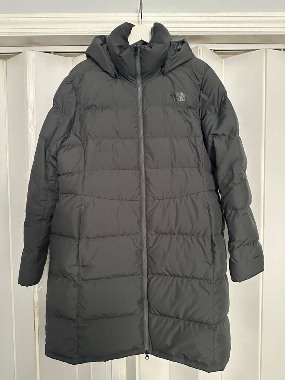 The North Face Women's Black Long Puffer Coat with Hood